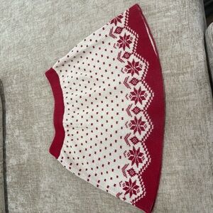 Unbranded Fair Isle Knit Skirt – 4T – Red & Cream